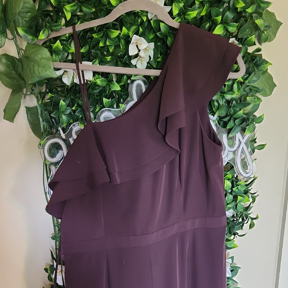 ANTONIO MELANI One-Shoulder Dress in Deep Purple